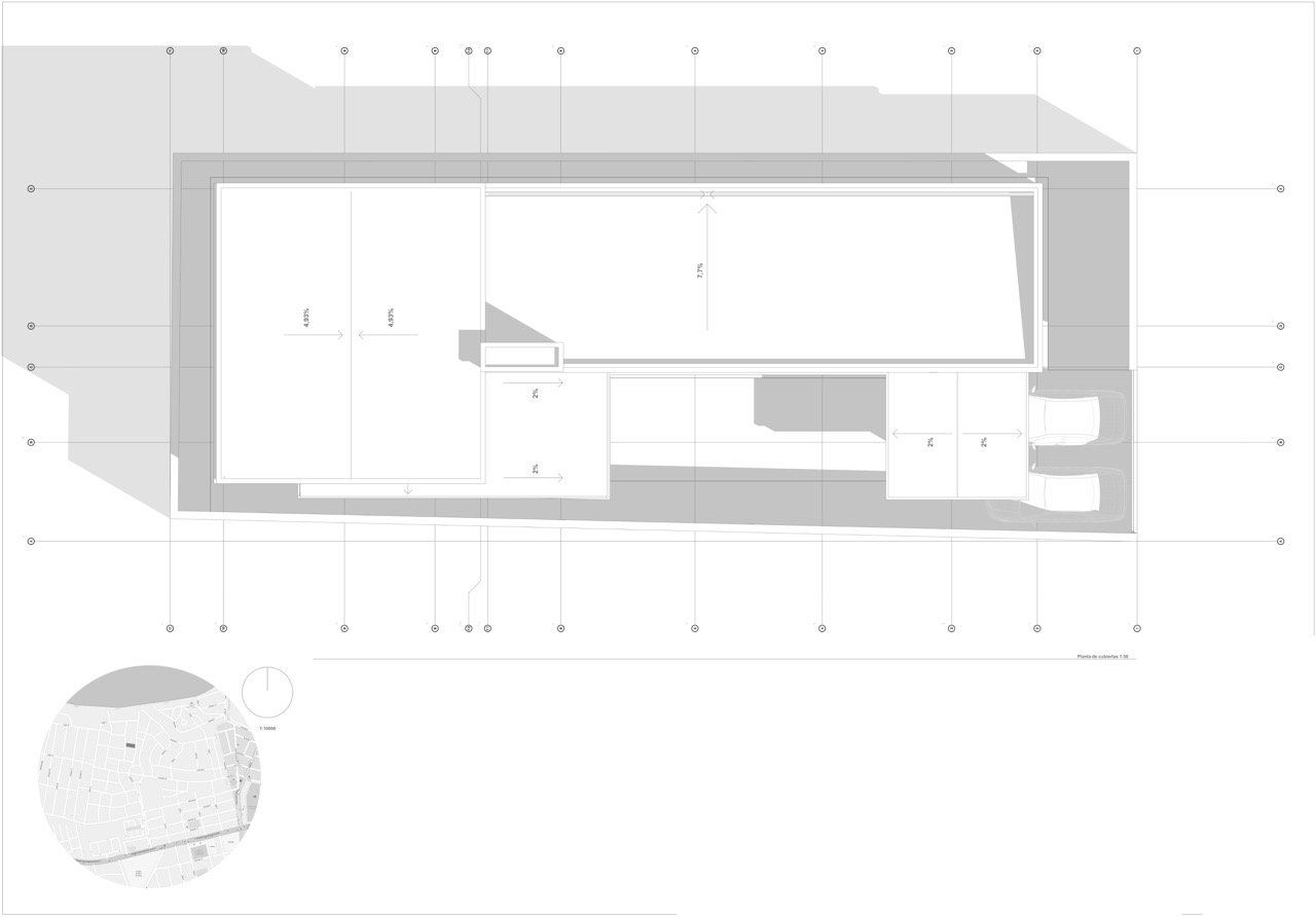 Roof plan and section